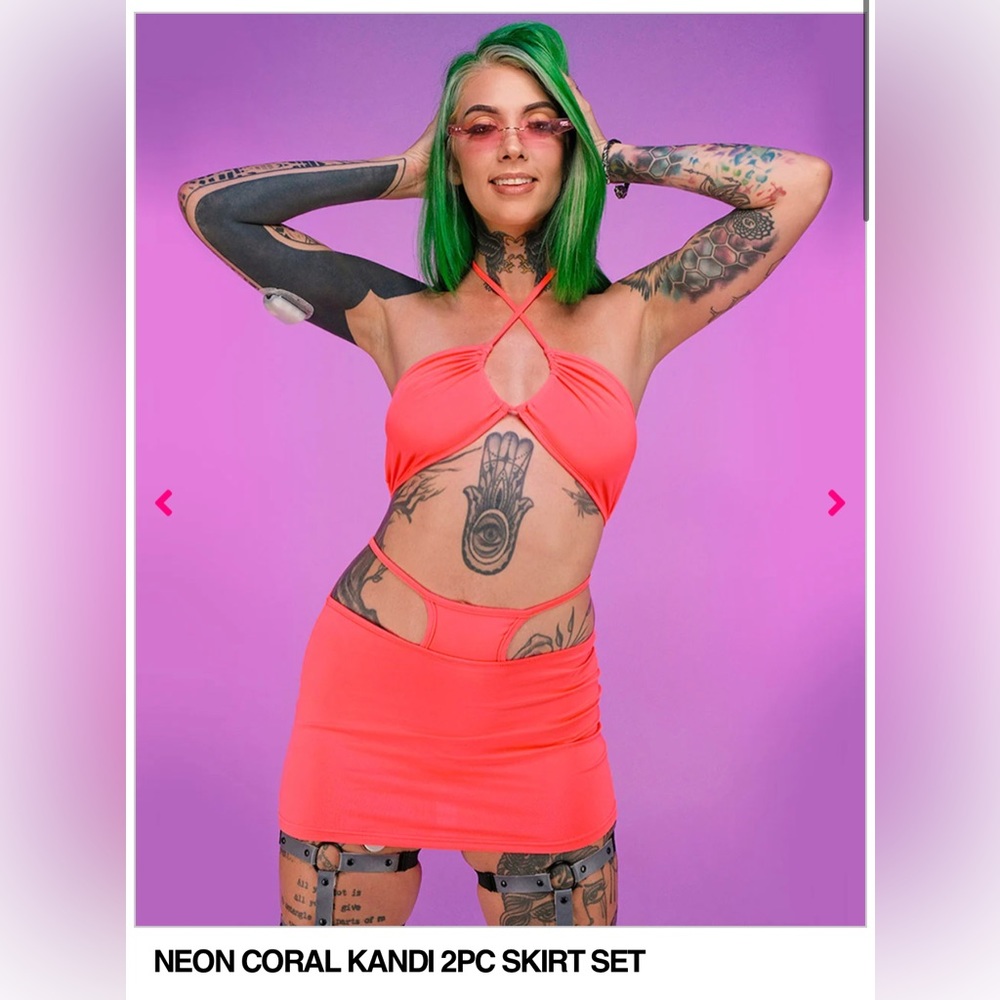 Rave Wonderland Neon Pink Kandi set Large